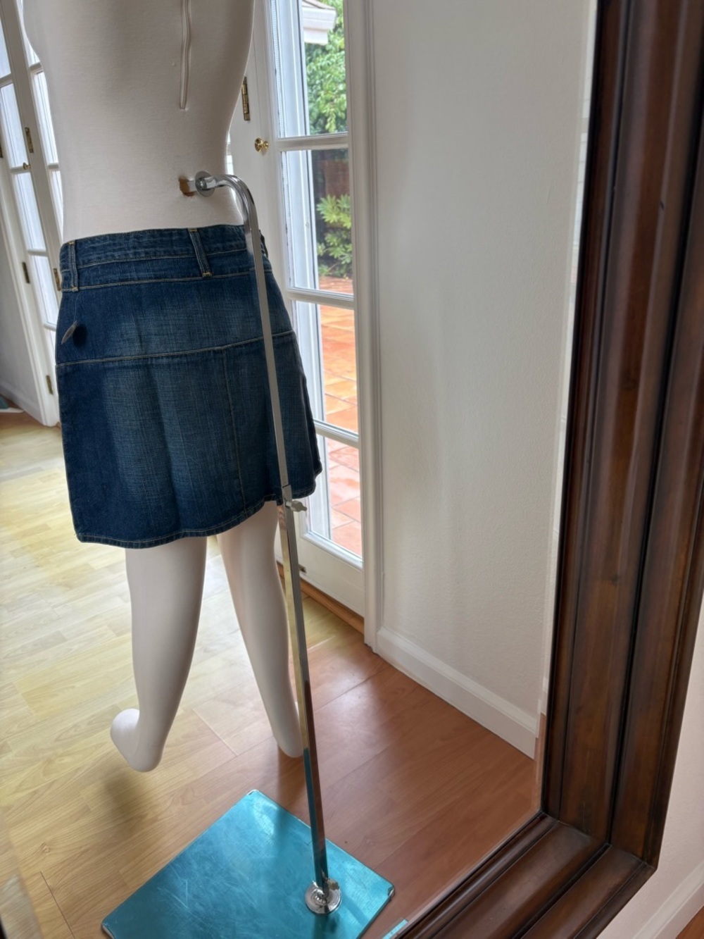 Paper Denim & Cloth Faded Blue Denim Mini Skirt. Vintage 2002 - Picture 3 of 4